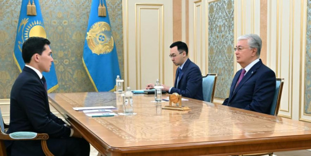 Глава государства принял Министра туризма и спорта Ербола Мырзабосынова