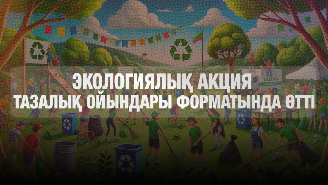 «Таза ойындар» экологиялық акциясы өтіп жатыр