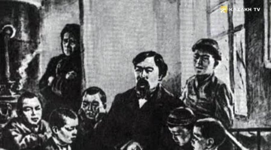 Снимок Ыбрая Алтынсарина с учениками